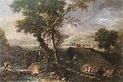 RICCI, Marco Landscape with River and Figures df Spain oil painting artist